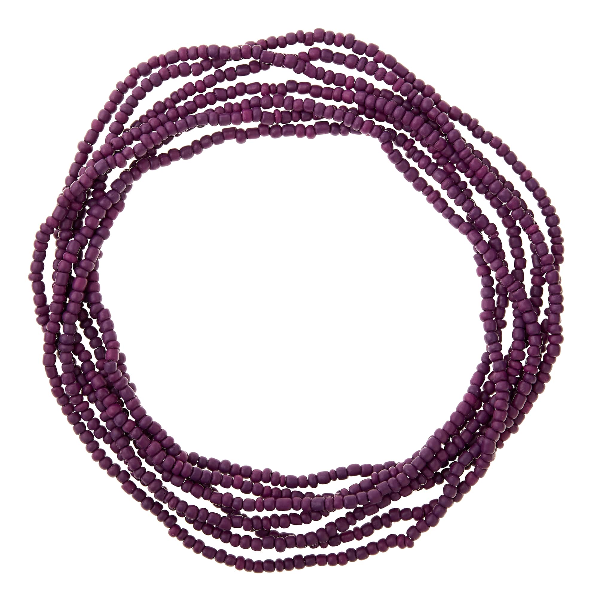 Purple Glass Medium Rondelle Seed Beads, 6/0 by Bead Landing™